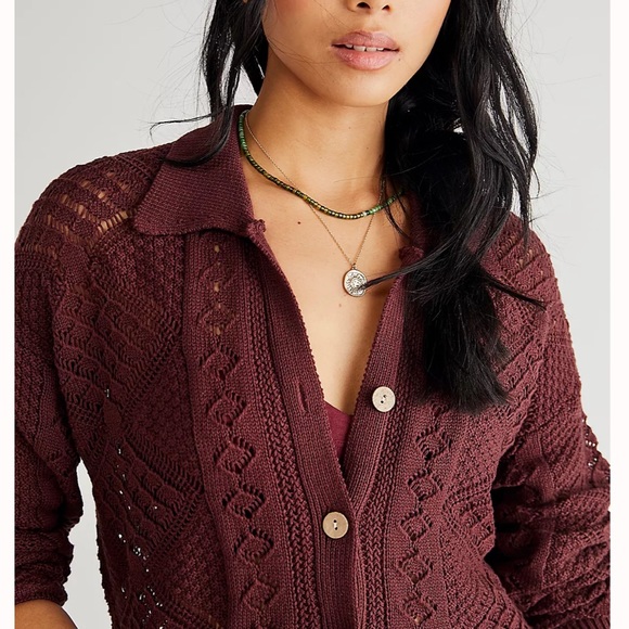 Free People Get Away Fauxchet Set By FP Beach At Free People Rum Raisin - Picture 2 of 5